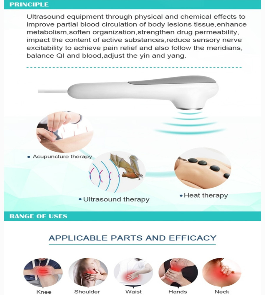 3W/CM2 Sound Waves Ultrasound Therapy Machine Low Back Pain Relief